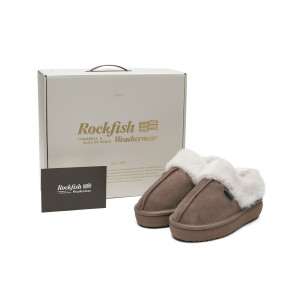 CLOUDY FLATFORM FUR MULES - COCOA